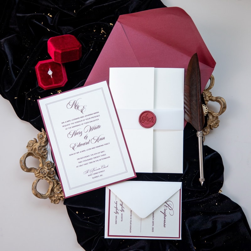 Wedding invitation design W91 by EM's Graphic Studio