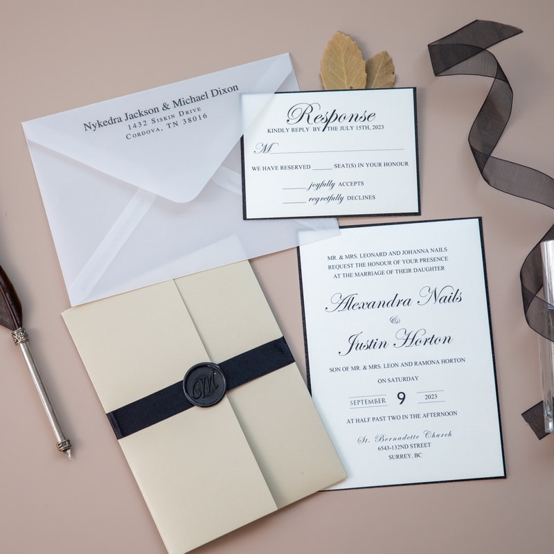 Wedding invitation design W74 by EM's Graphic Studio