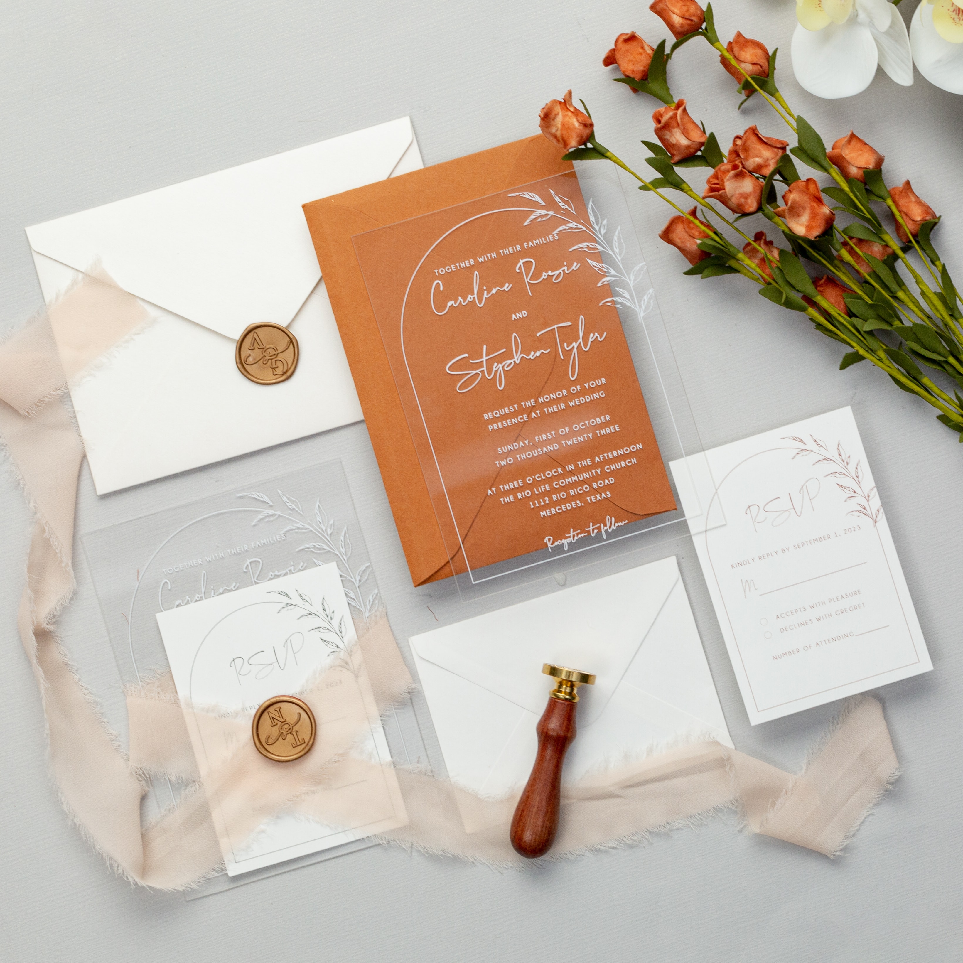 Wedding invitation design W75 by EM's Graphic Studio