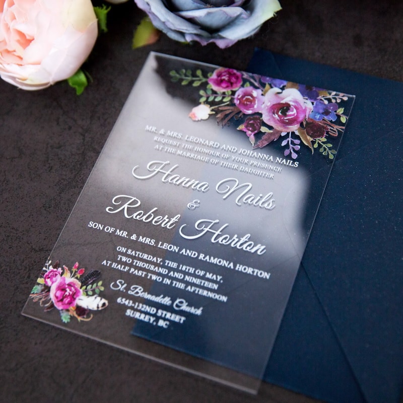 Wedding invitation design W157 by EM's Graphic Studio