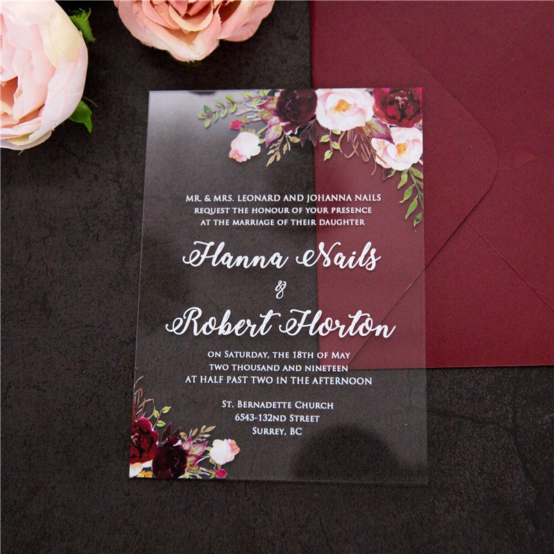 Wedding invitation design W123 by EM's Graphic Studio