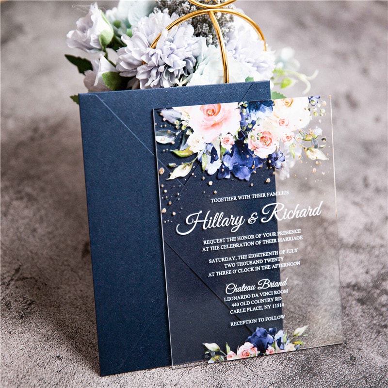 Wedding invitation design W130 by EM's Graphic Studio