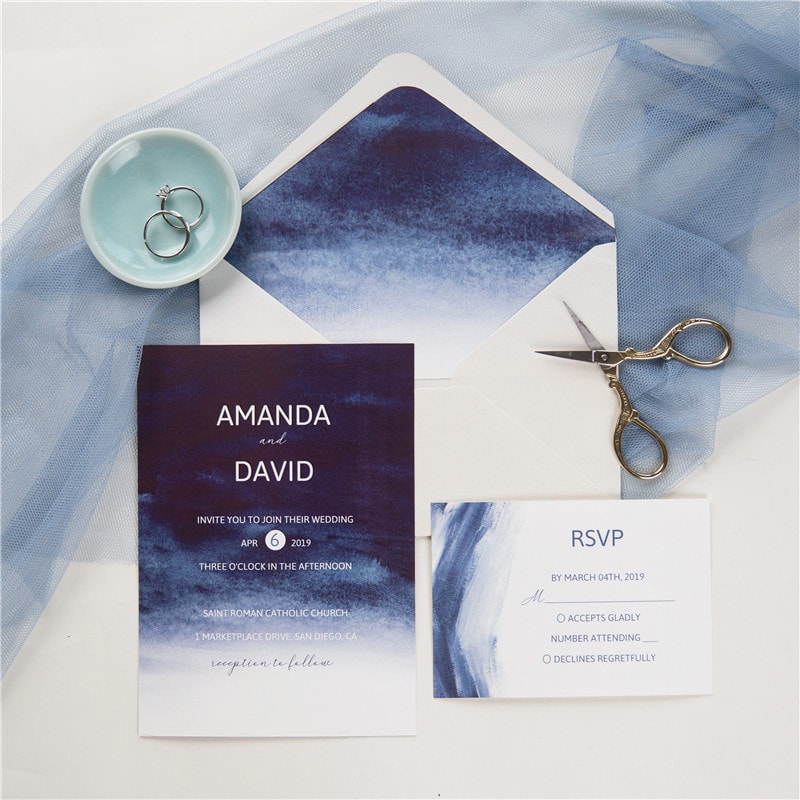 Wedding invitation design W143 by EM's Graphic Studio
