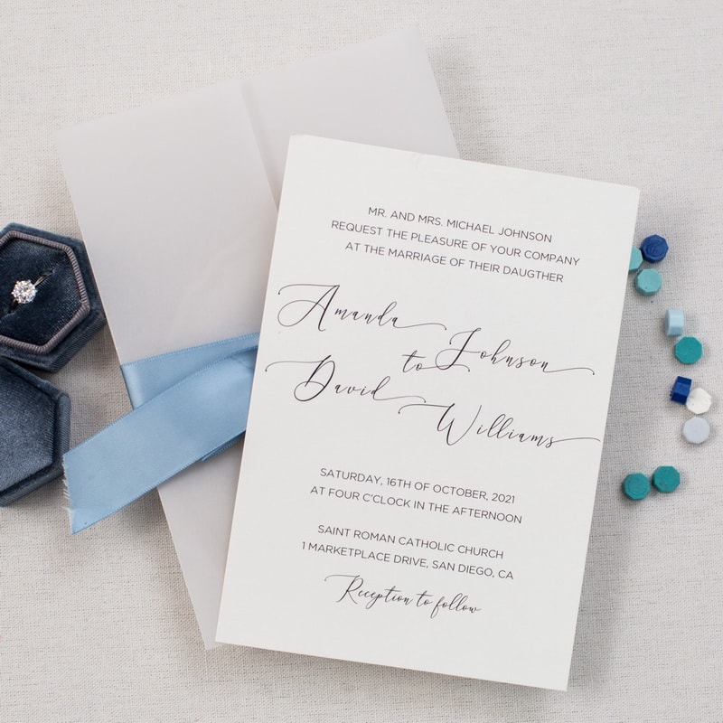 Wedding invitation design W138 by EM's Graphic Studio