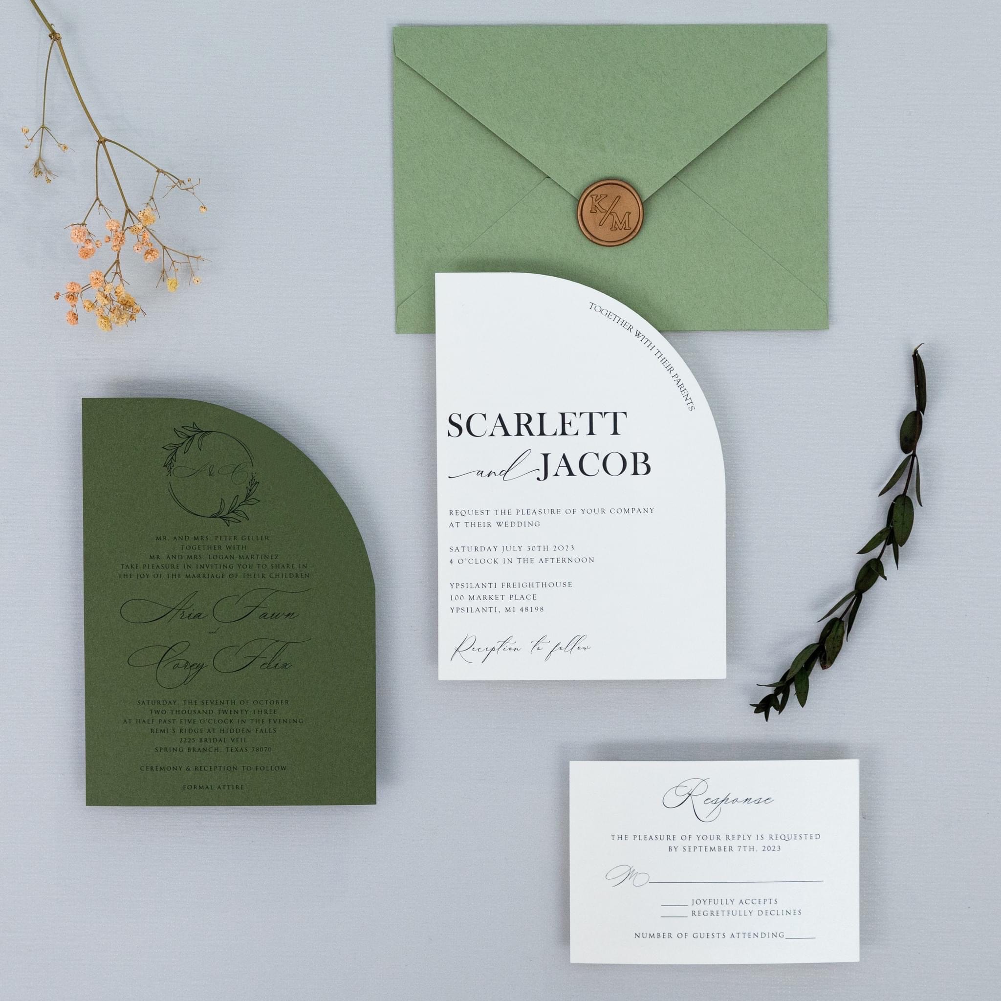 Wedding invitation design W45 by EM's Graphic Studio