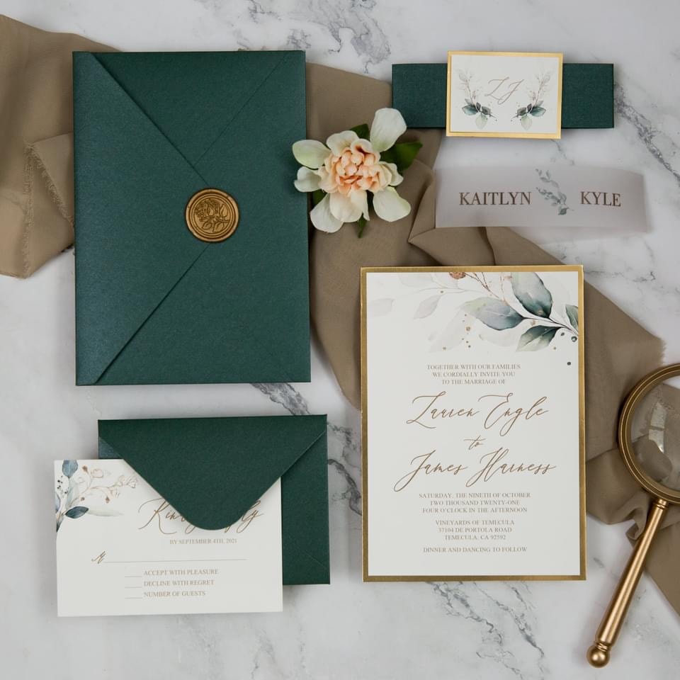 Wedding invitation design W59 by EM's Graphic Studio