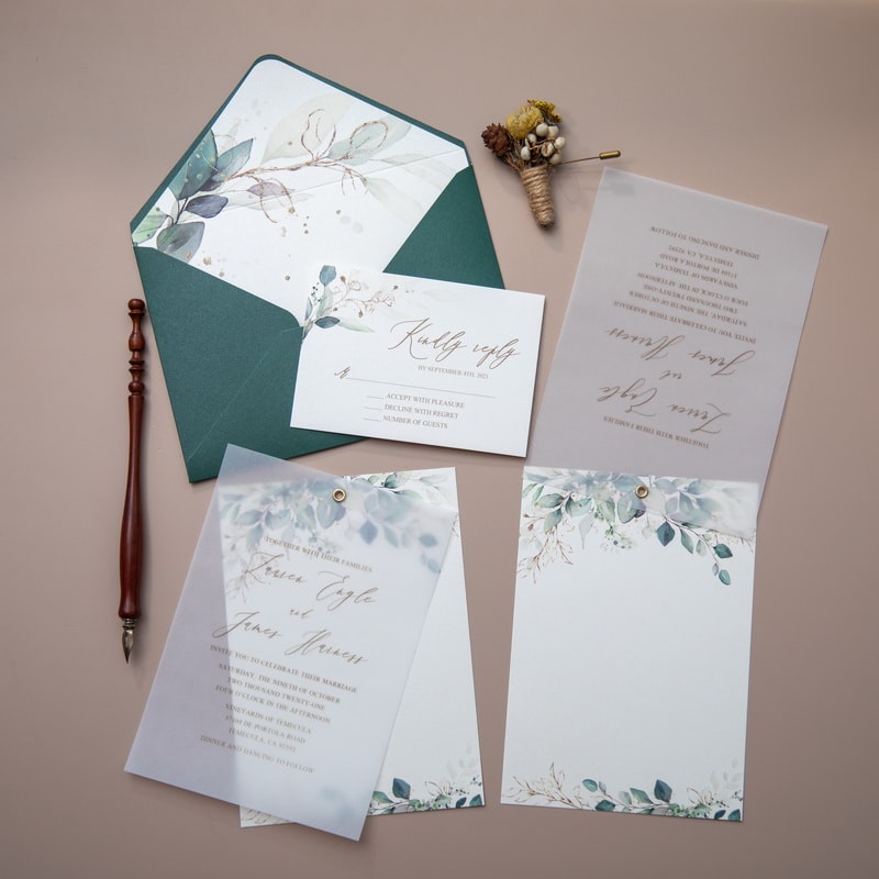 Wedding invitation design W98 by EM's Graphic Studio