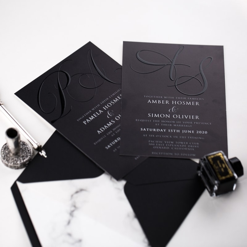 Wedding invitation design W132 by EM's Graphic Studio
