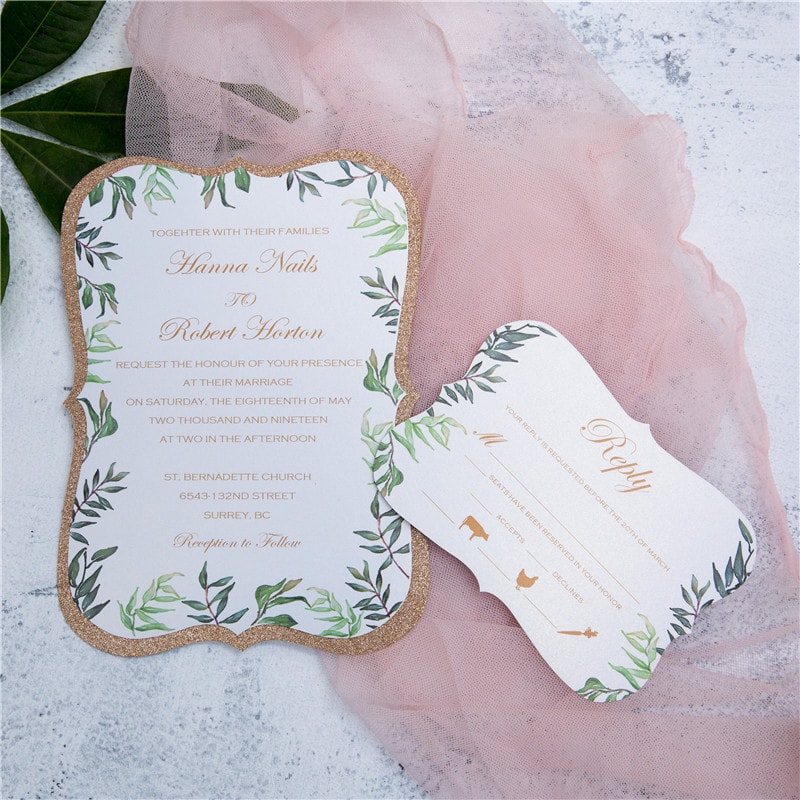 Wedding invitation design W152 by EM's Graphic Studio