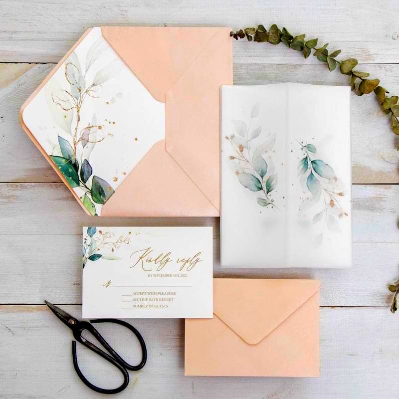 Wedding invitation design W10 by EM's Graphic Studio