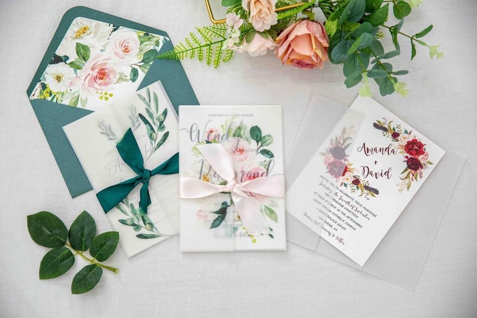 Wedding invitation design W146 by EM's Graphic Studio