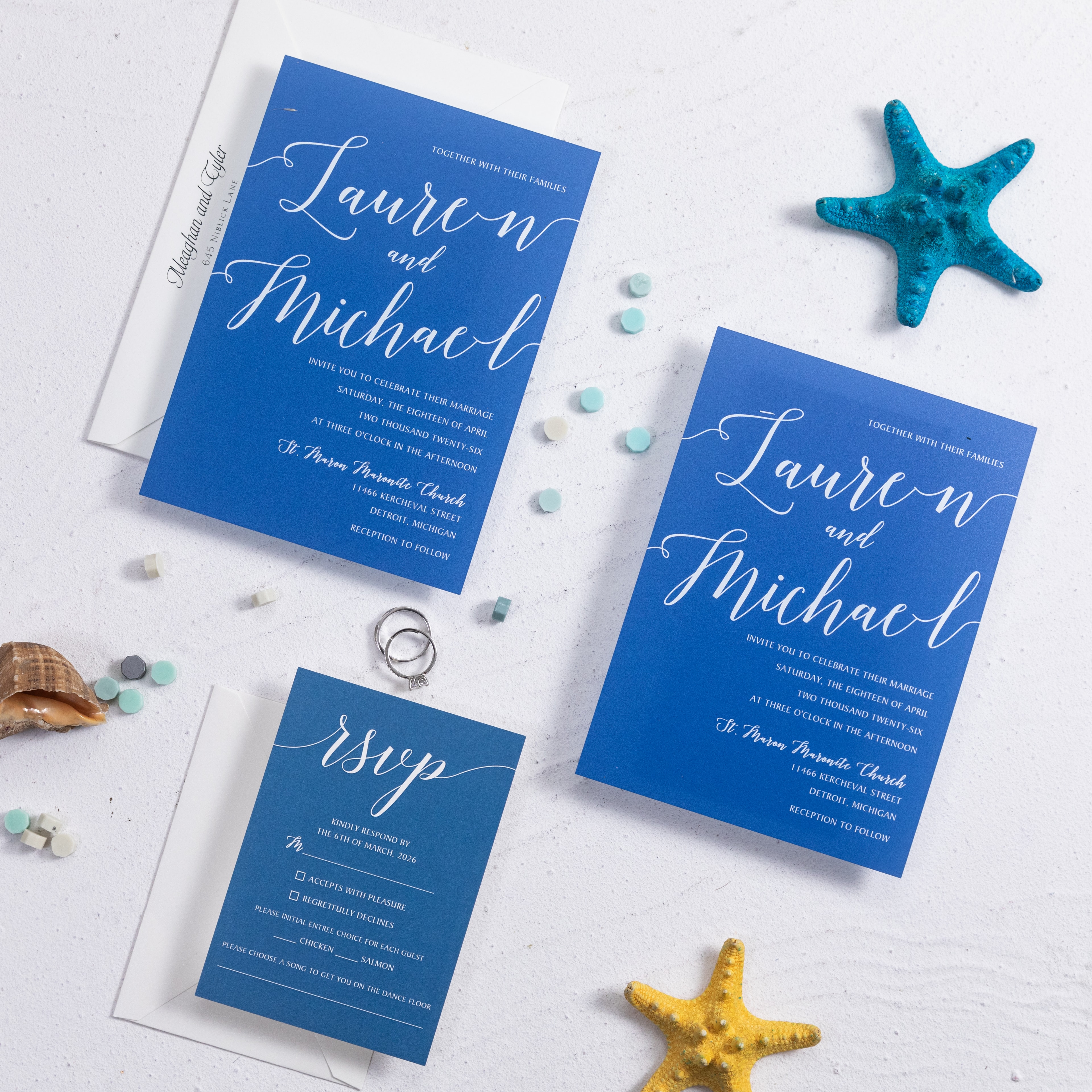 Wedding invitation design W88 by EM's Graphic Studio