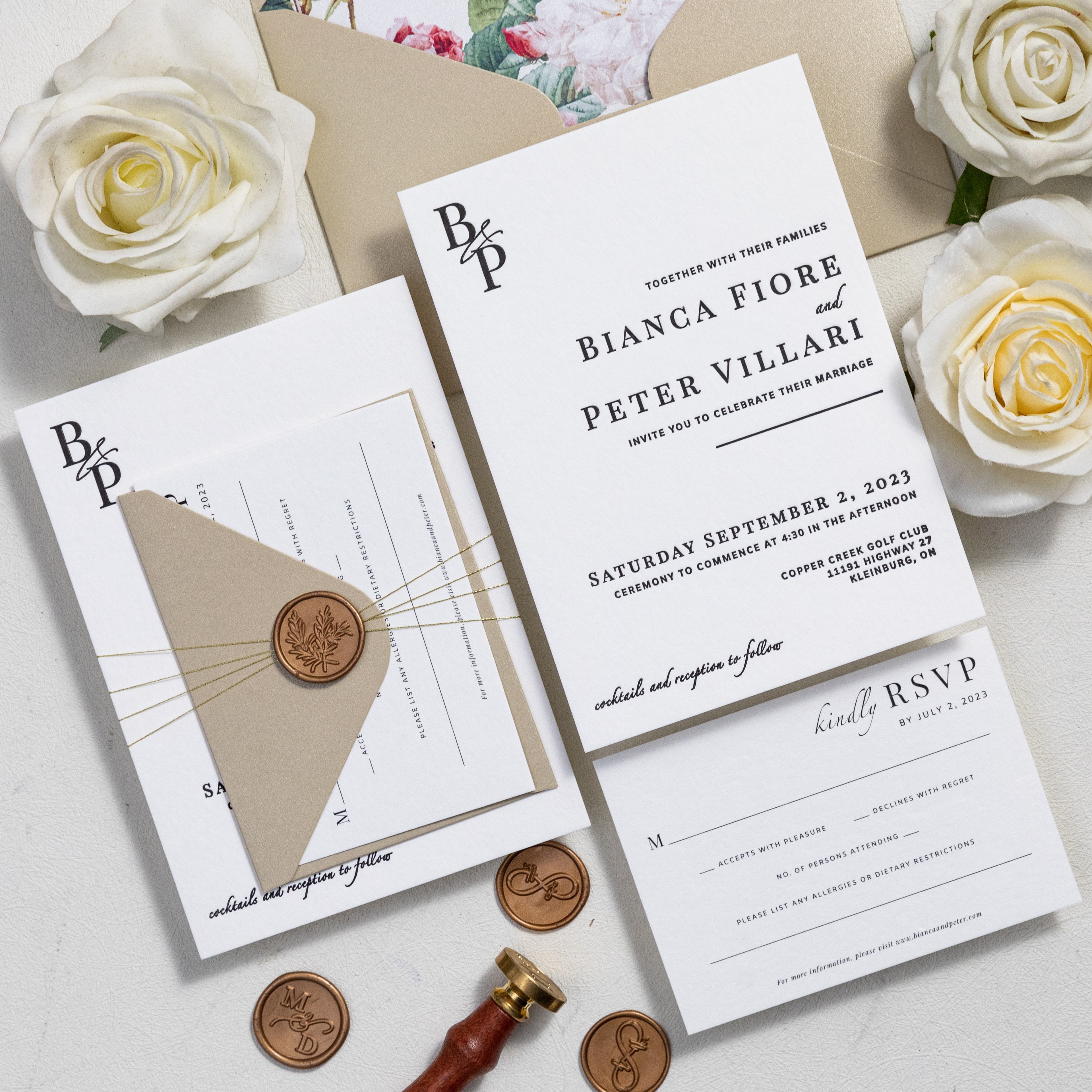 Wedding invitation design W150 by EM's Graphic Studio