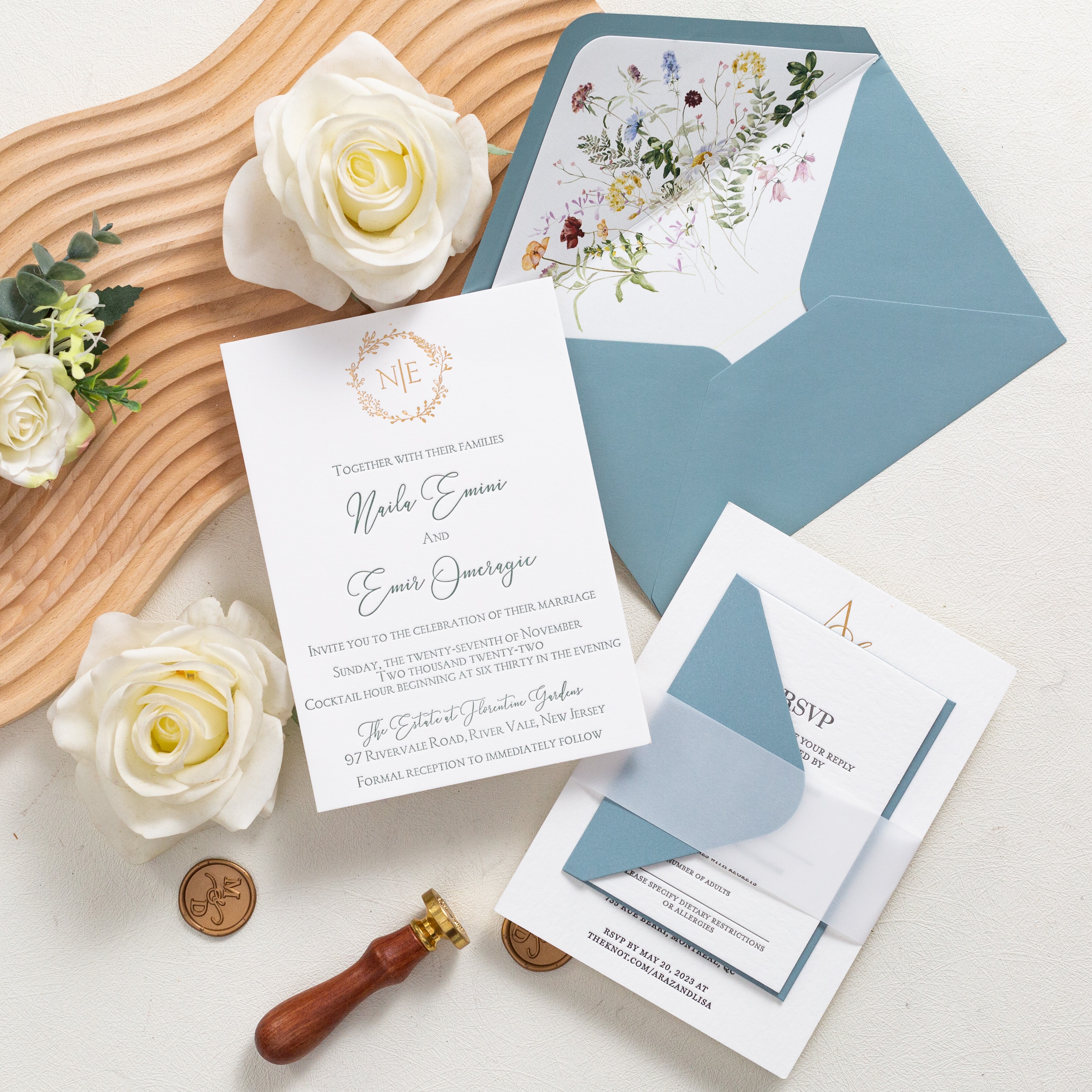 Wedding invitation design W149 by EM's Graphic Studio
