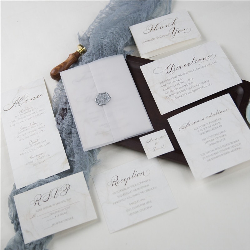 Wedding invitation design W103 by EM's Graphic Studio