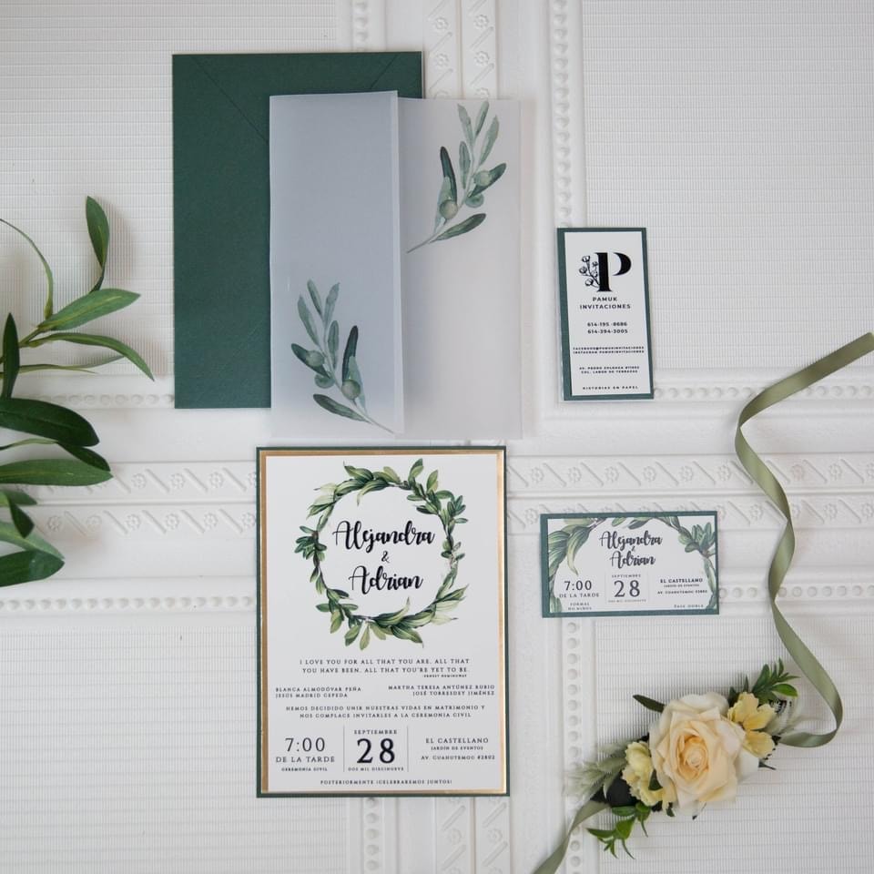 Wedding invitation design W144 by EM's Graphic Studio