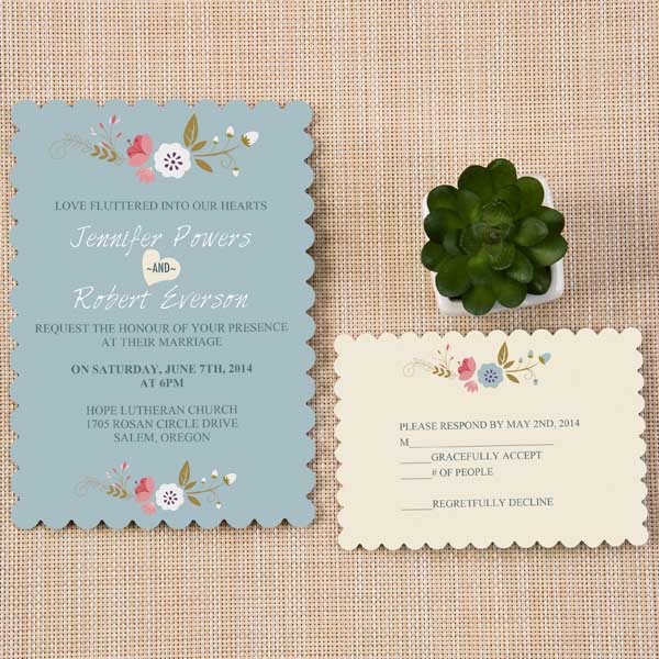 Wedding invitation design W21 by EM's Graphic Studio