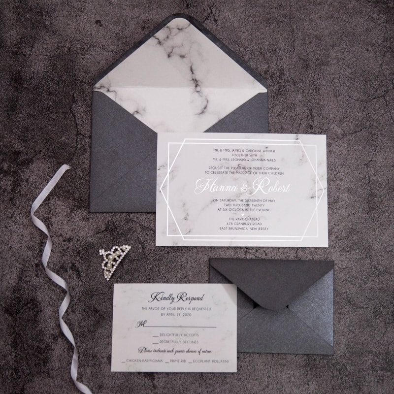 Wedding invitation design W22 by EM's Graphic Studio