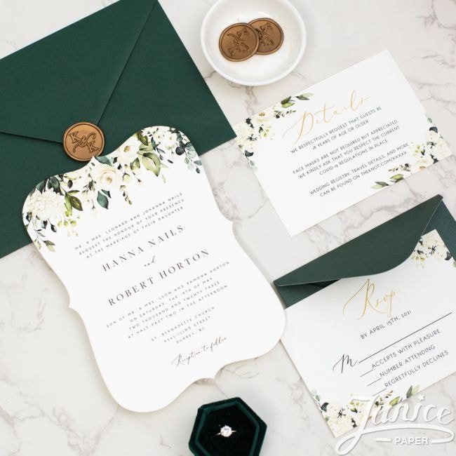 Wedding invitation design W4 by EM's Graphic Studio