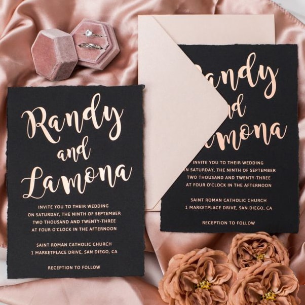 Wedding invitation design W46 by EM's Graphic Studio