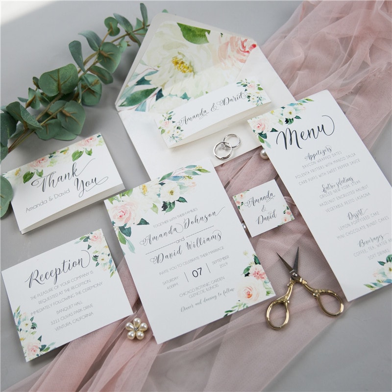 Wedding invitation design W47 by EM's Graphic Studio
