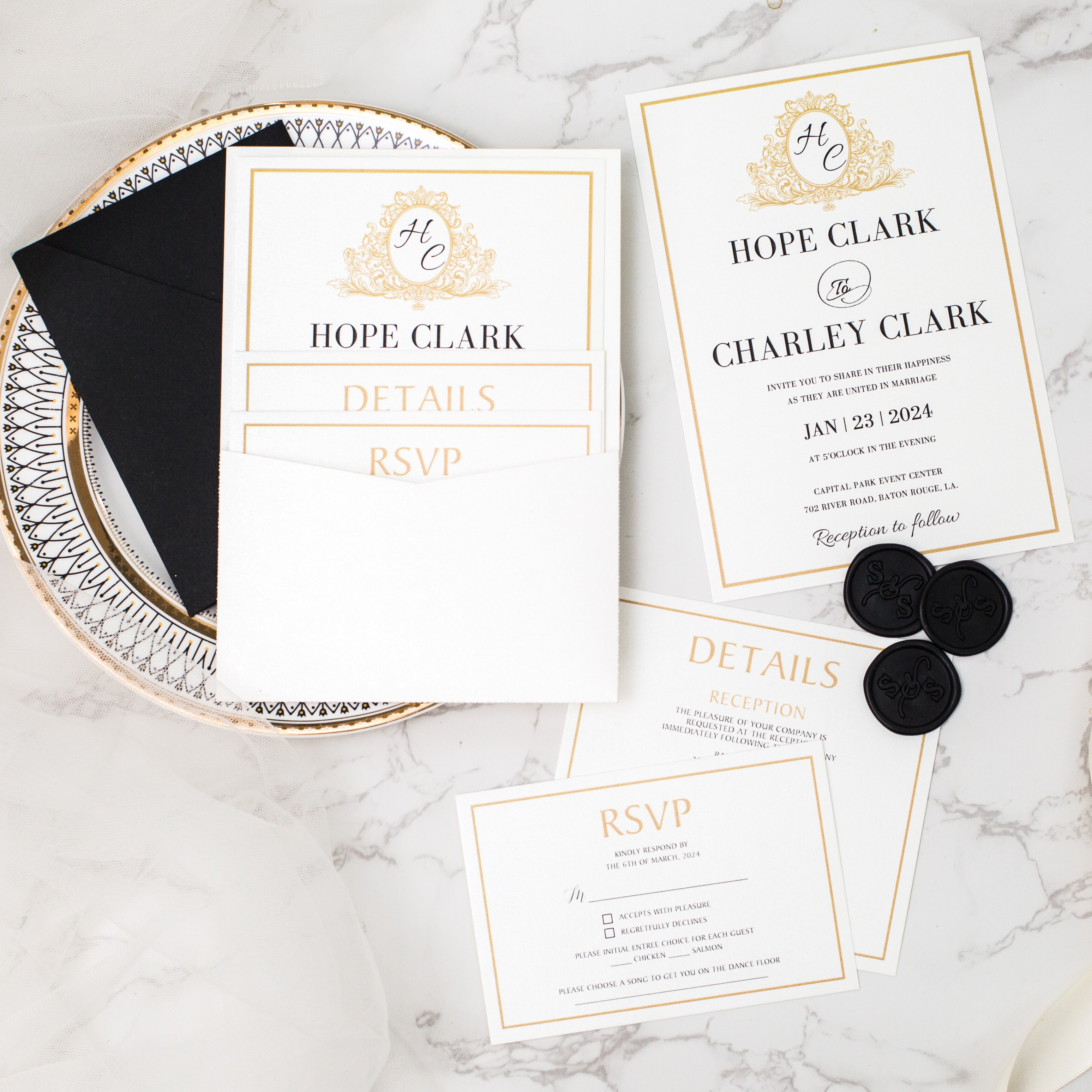 Wedding invitation design W53 by EM's Graphic Studio