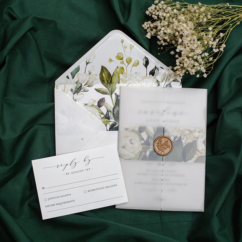 Wedding invitation design W58 by EM's Graphic Studio