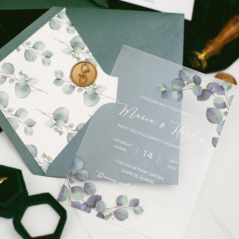 Wedding invitation design W65 by EM's Graphic Studio
