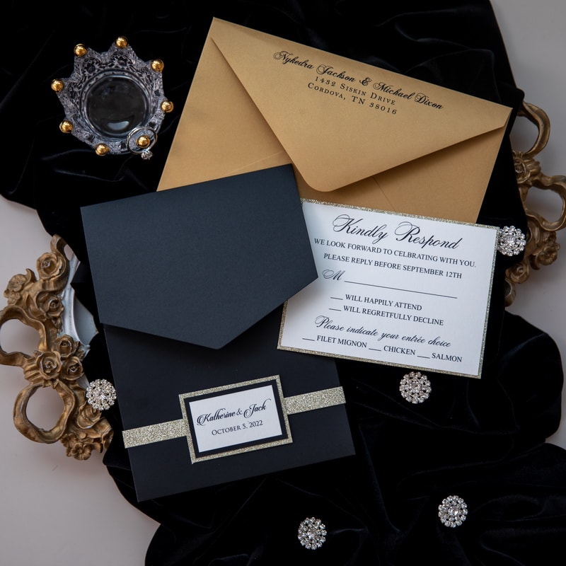 Wedding invitation design W73 by EM's Graphic Studio