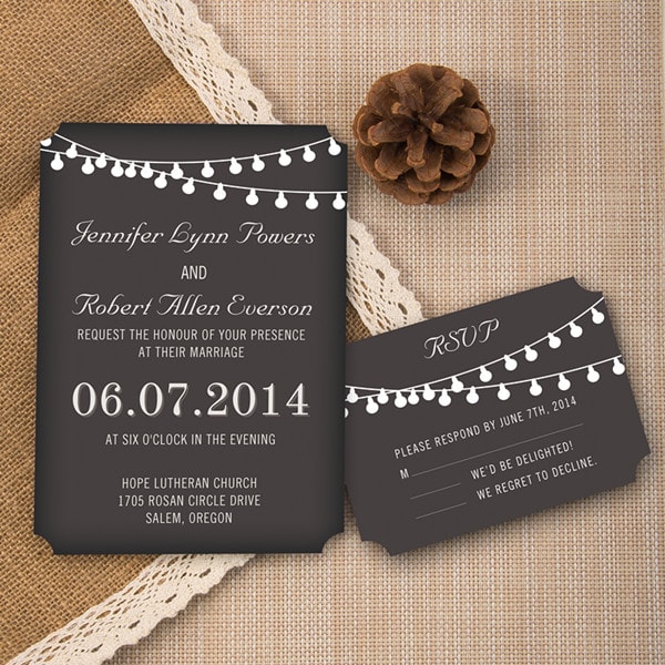 Wedding invitation design W85 by EM's Graphic Studio