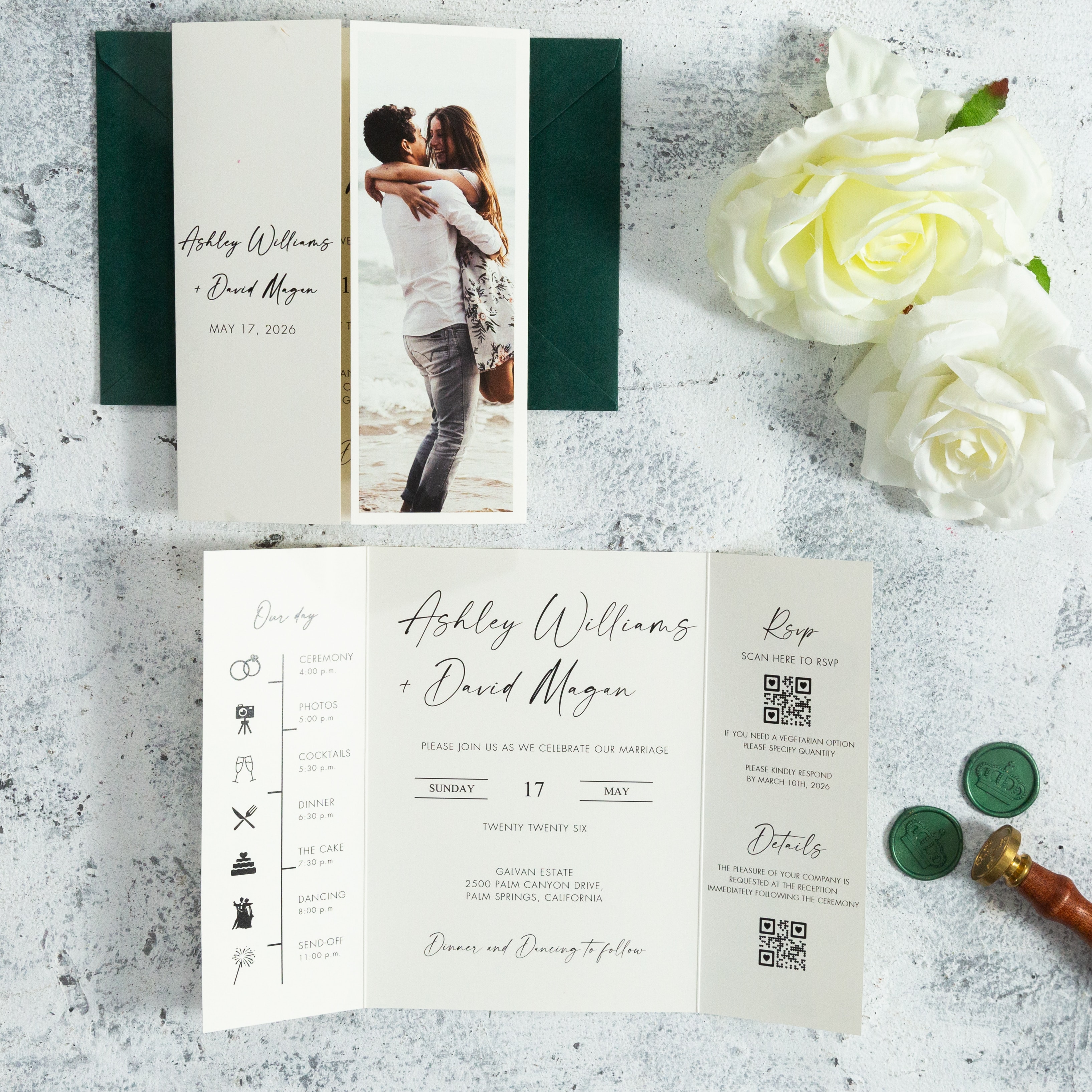 Wedding invitation design W93 by EM's Graphic Studio