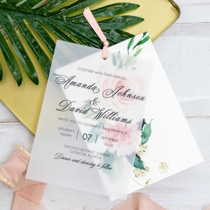 Wedding invitation design W44 by EM's Graphic Studio