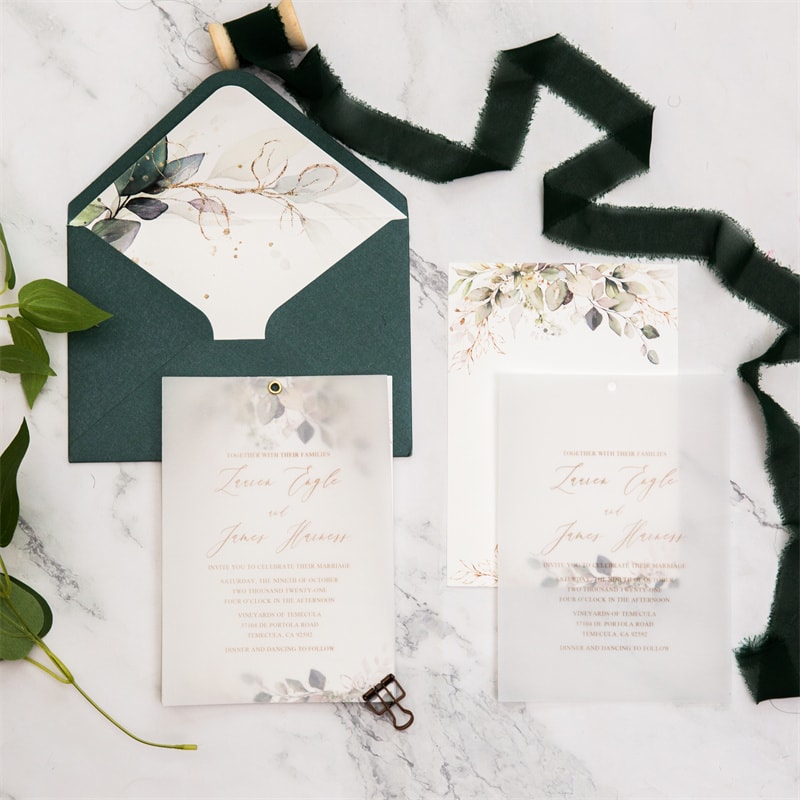 Wedding invitation design W42 by EM's Graphic Studio