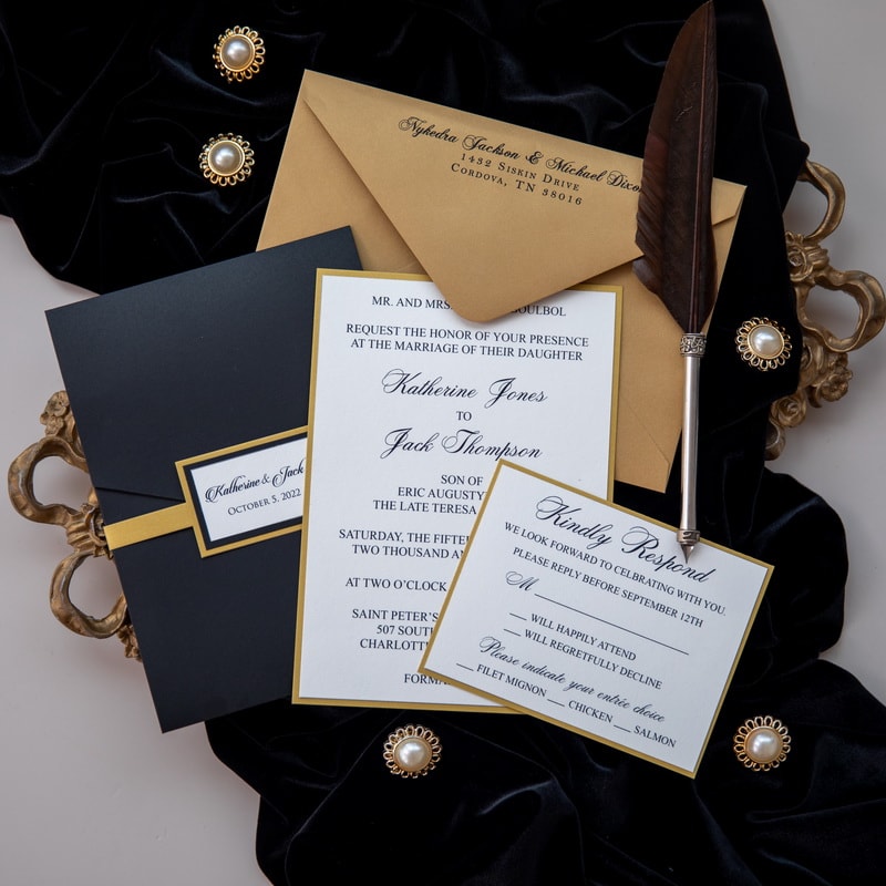 Wedding invitation design W129 by EM's Graphic Studio