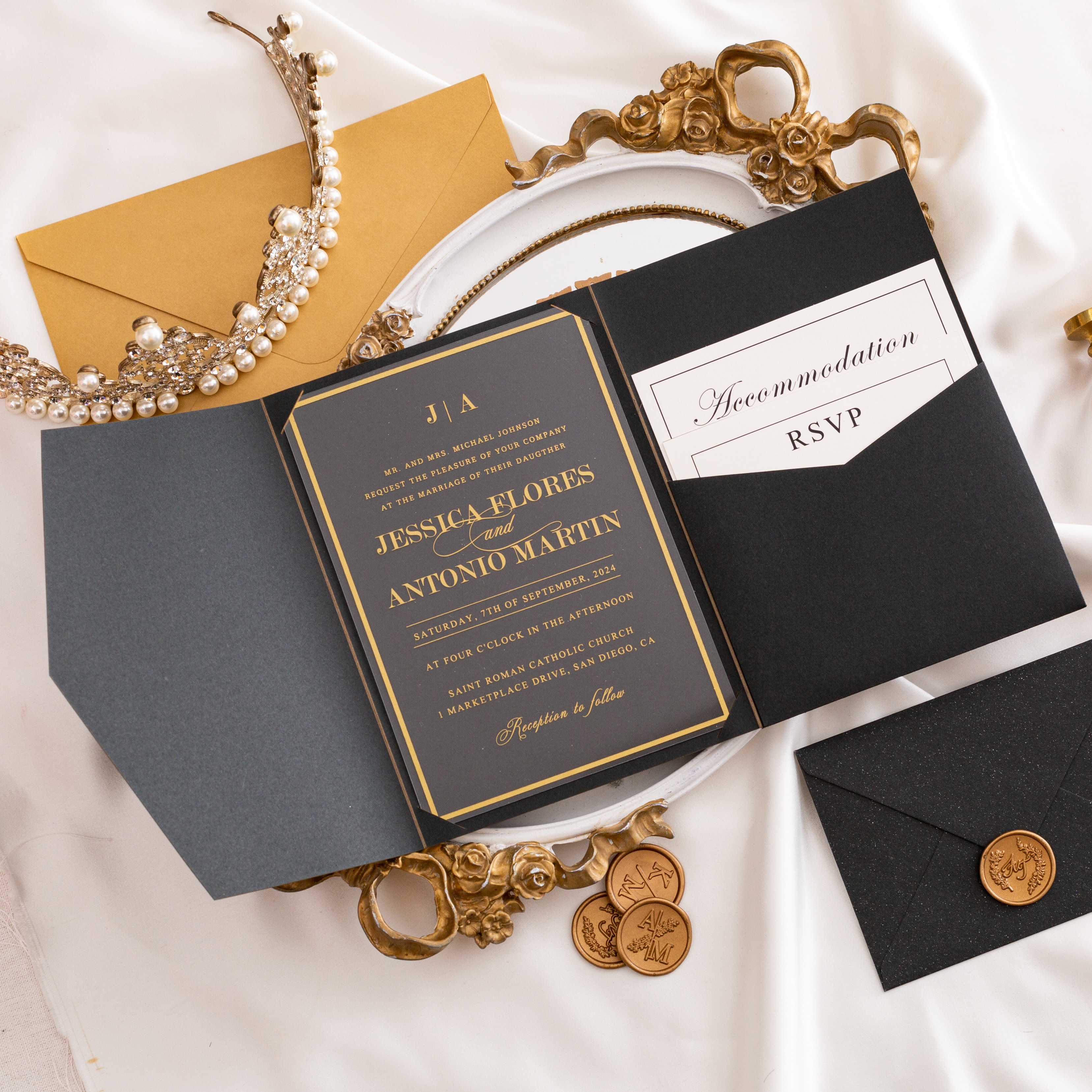 Wedding invitation design W51 by EM's Graphic Studio