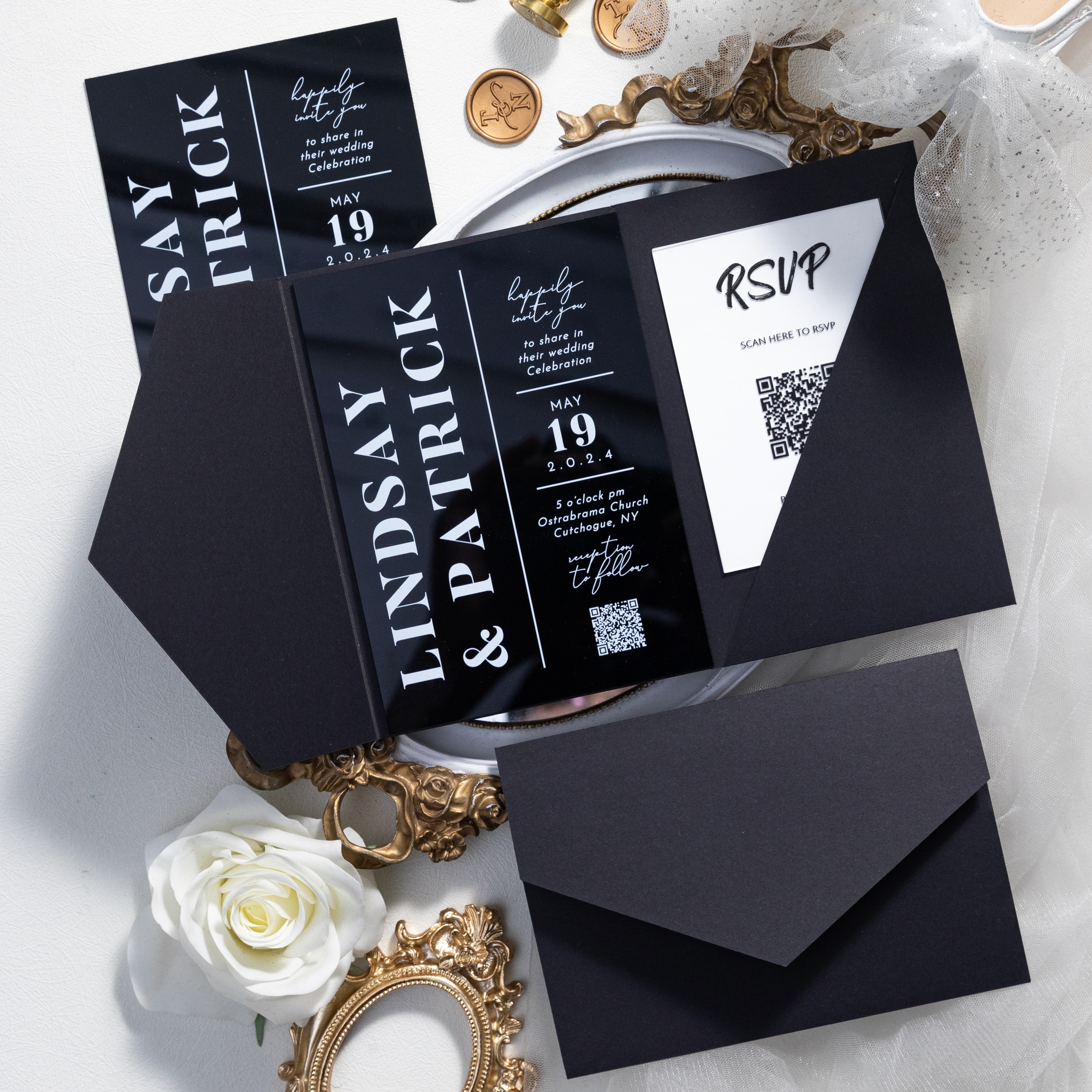Wedding invitation design W25 by EM's Graphic Studio