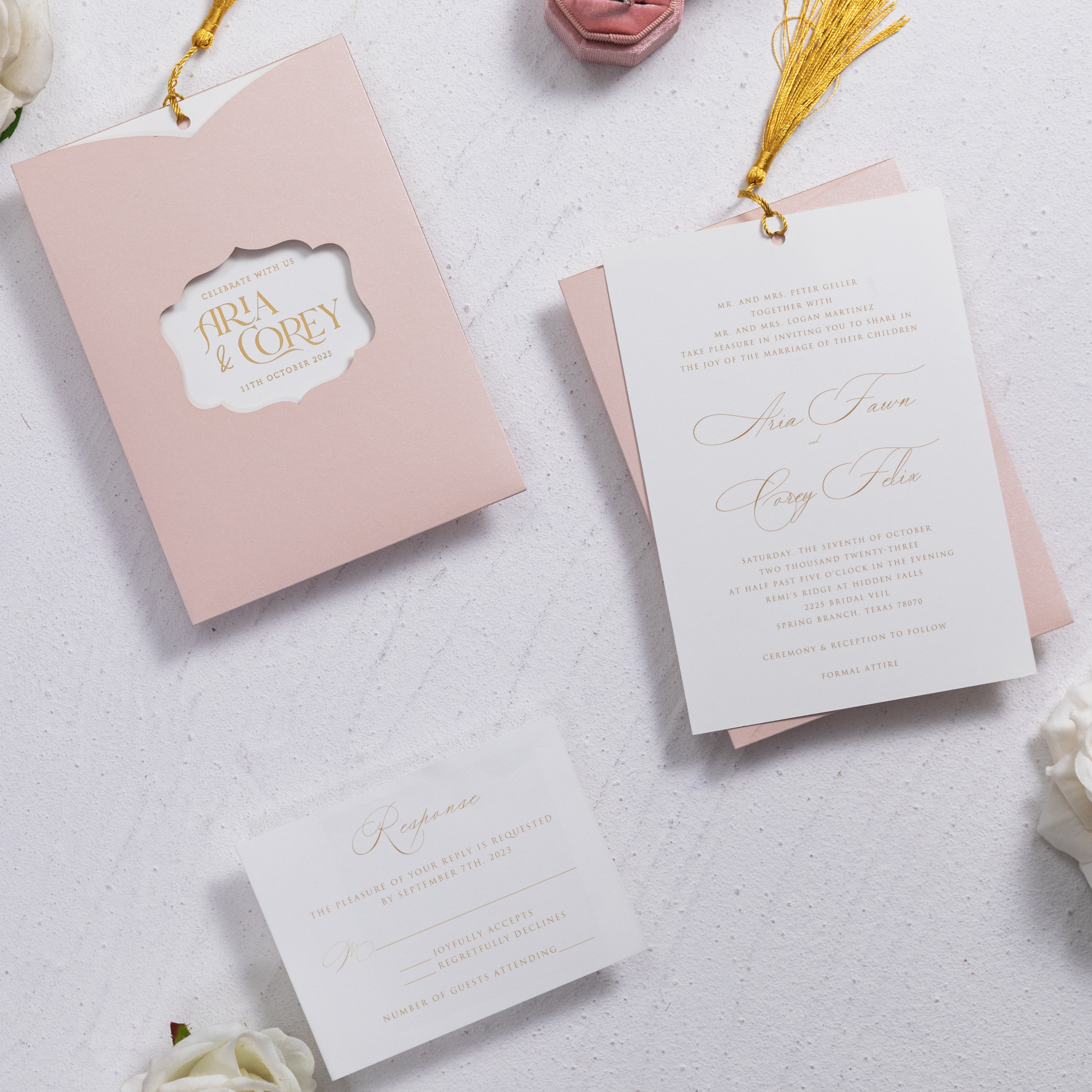 Wedding invitation design W110 by EM's Graphic Studio