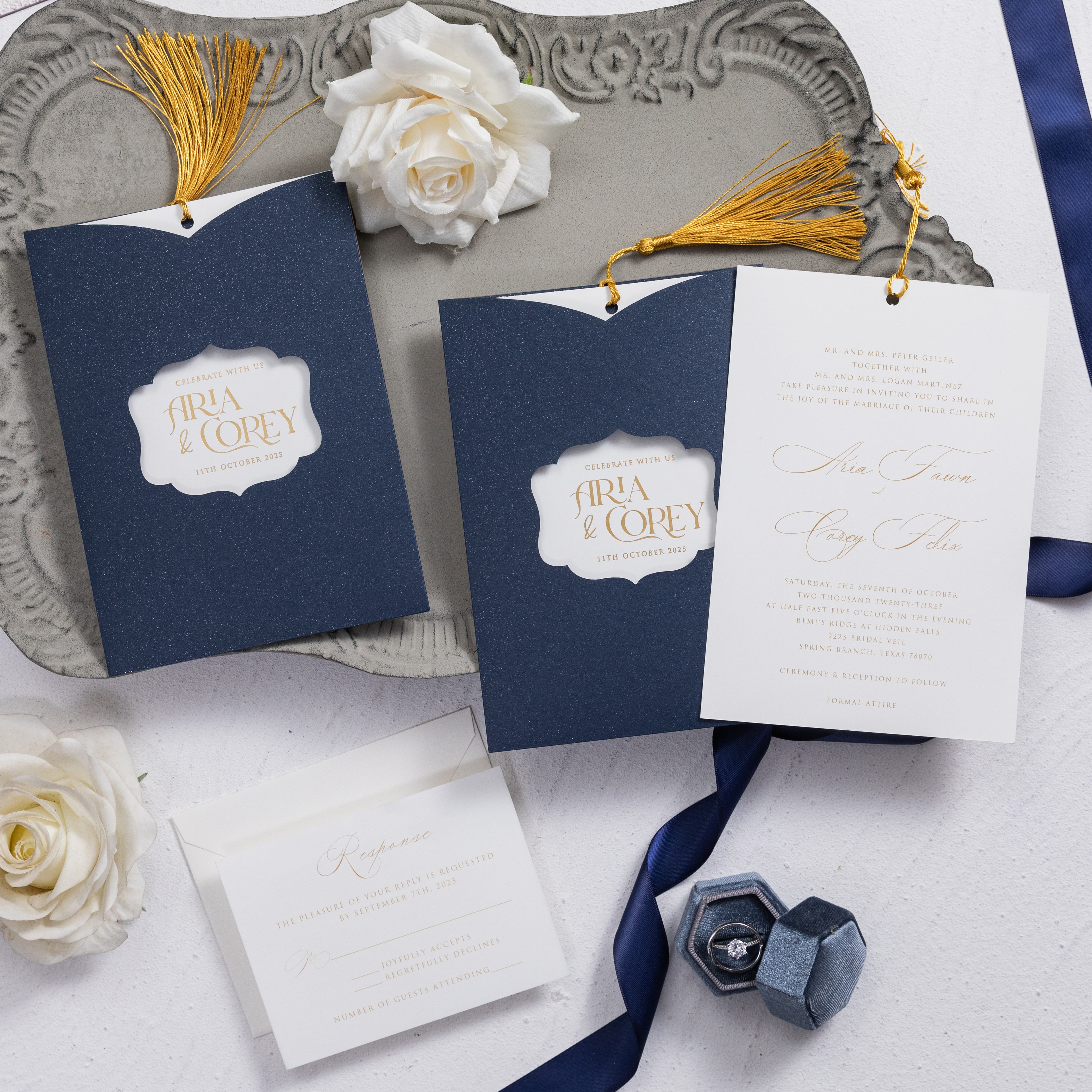 Wedding invitation design W54 by EM's Graphic Studio