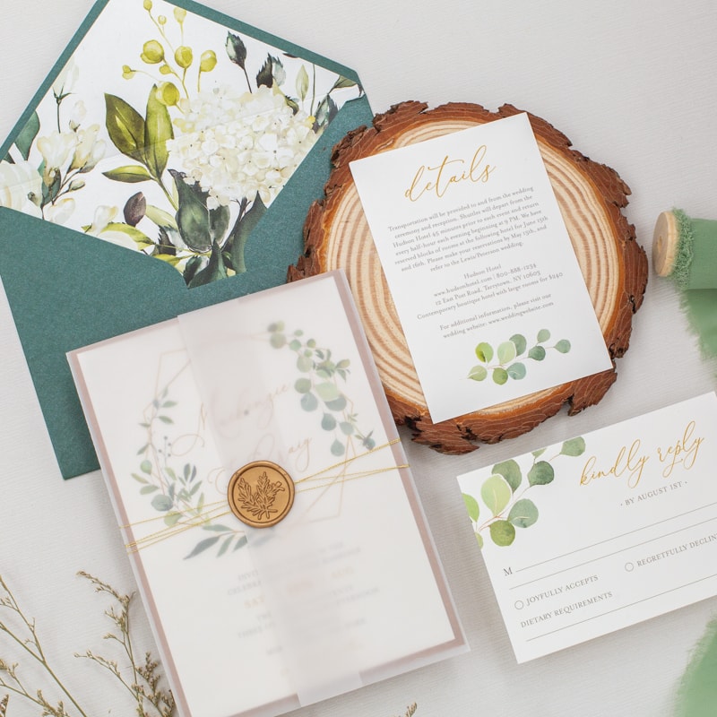 Wedding invitation design W114 by EM's Graphic Studio