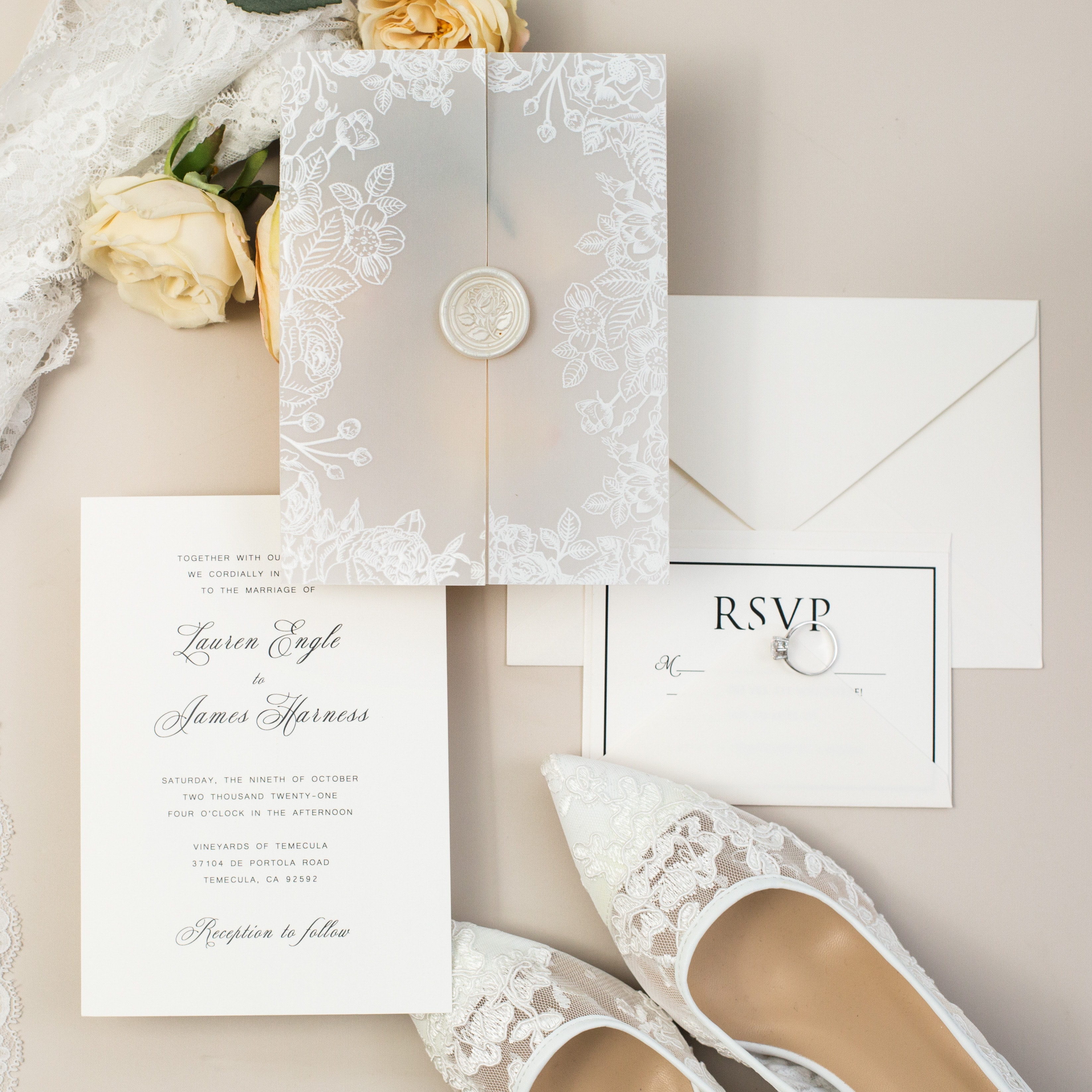 Wedding invitation design W111 by EM's Graphic Studio