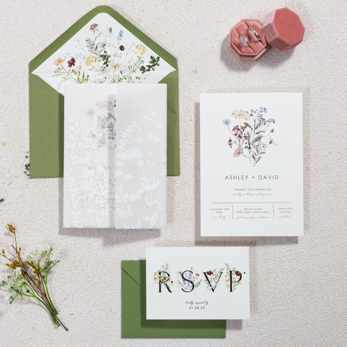 Wedding invitation design W56 by EM's Graphic Studio