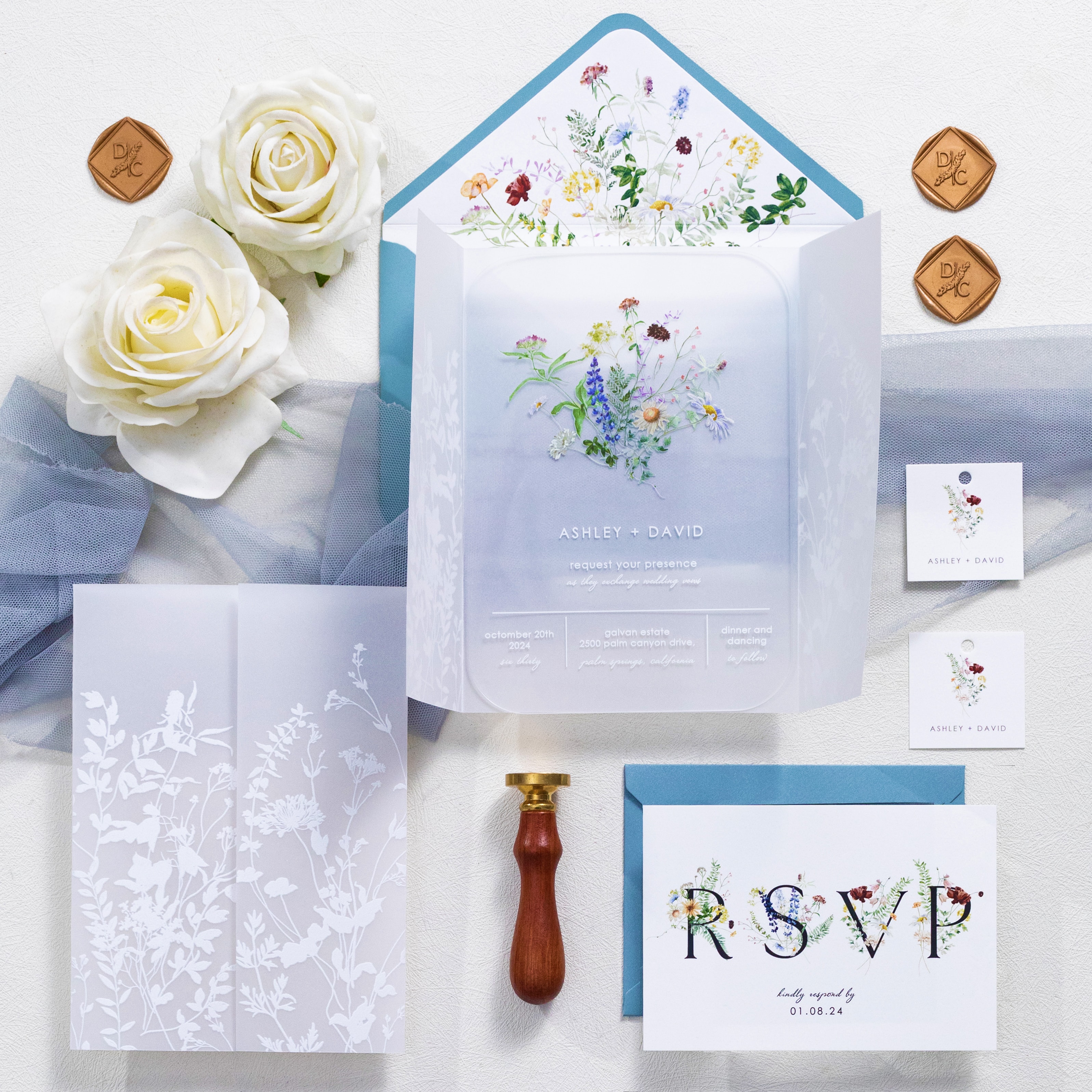 Wedding invitation design W33 by EM's Graphic Studio
