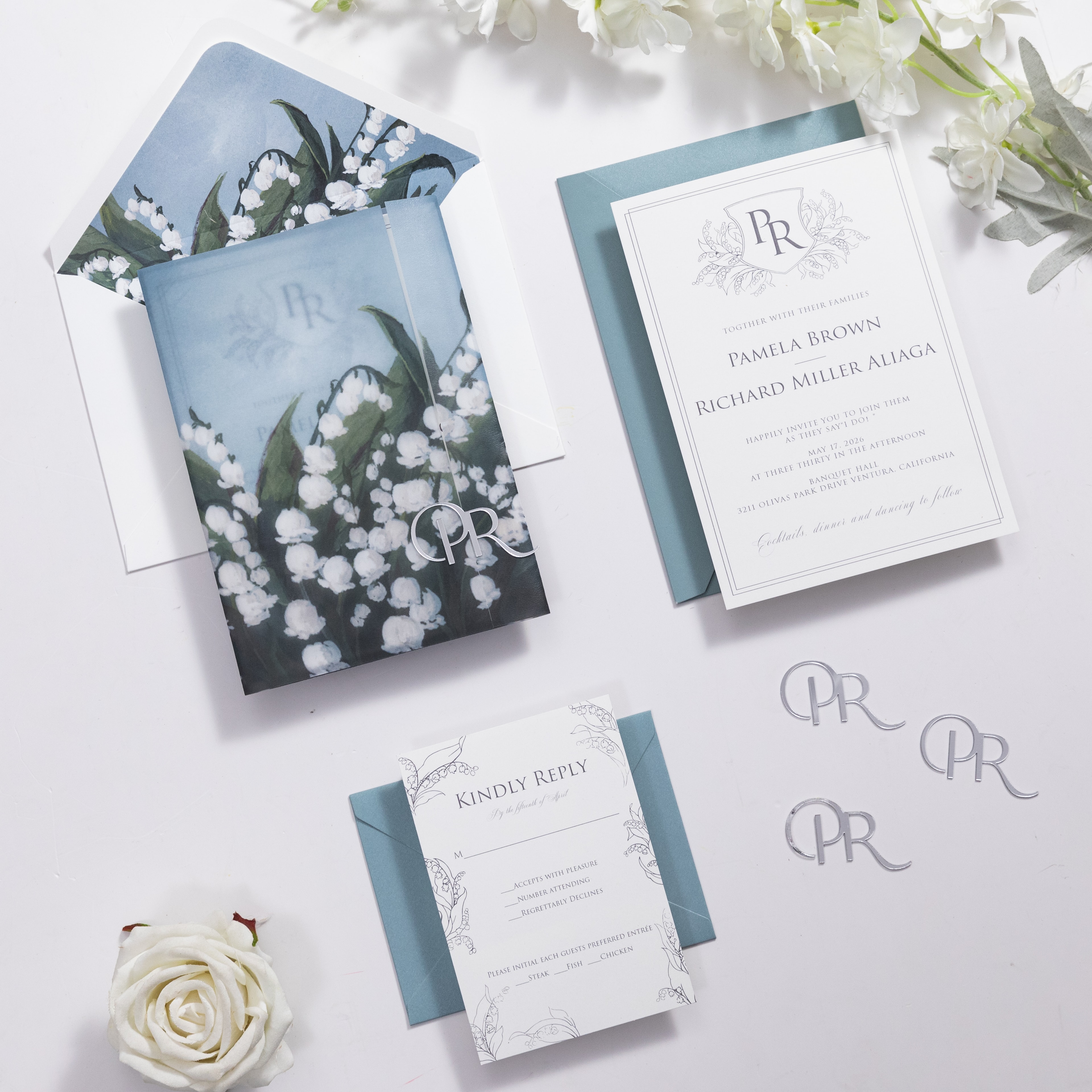 Wedding invitation design W112 by EM's Graphic Studio