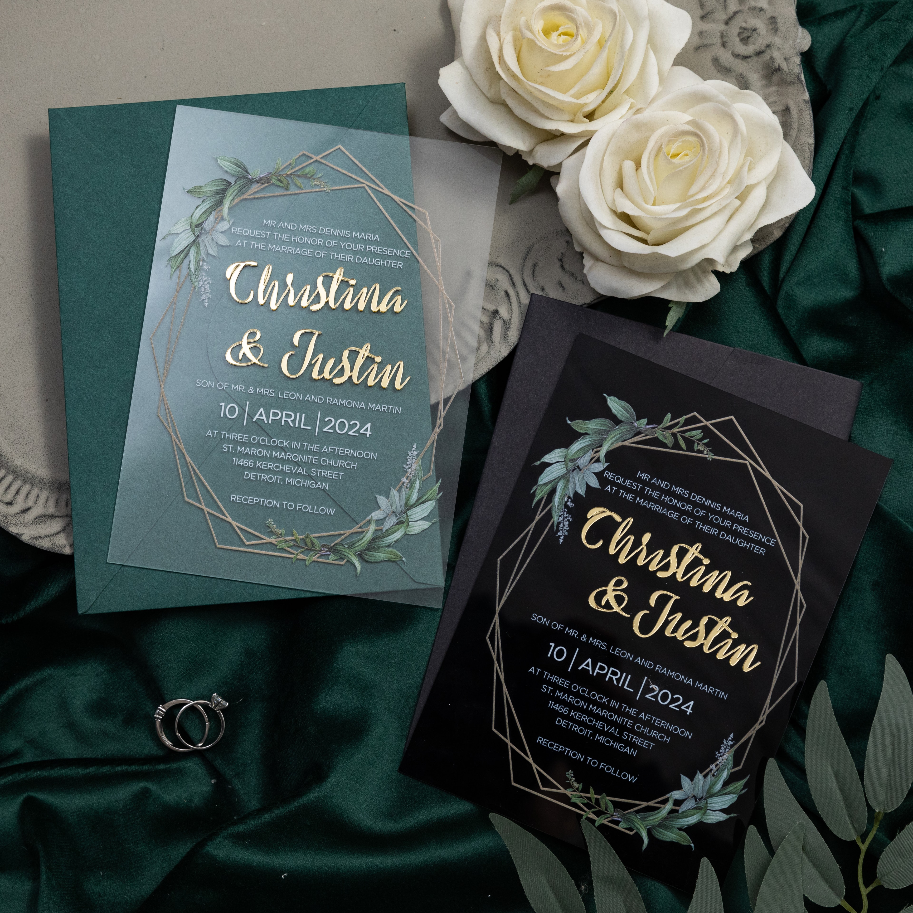 Wedding invitation design W84 by EM's Graphic Studio