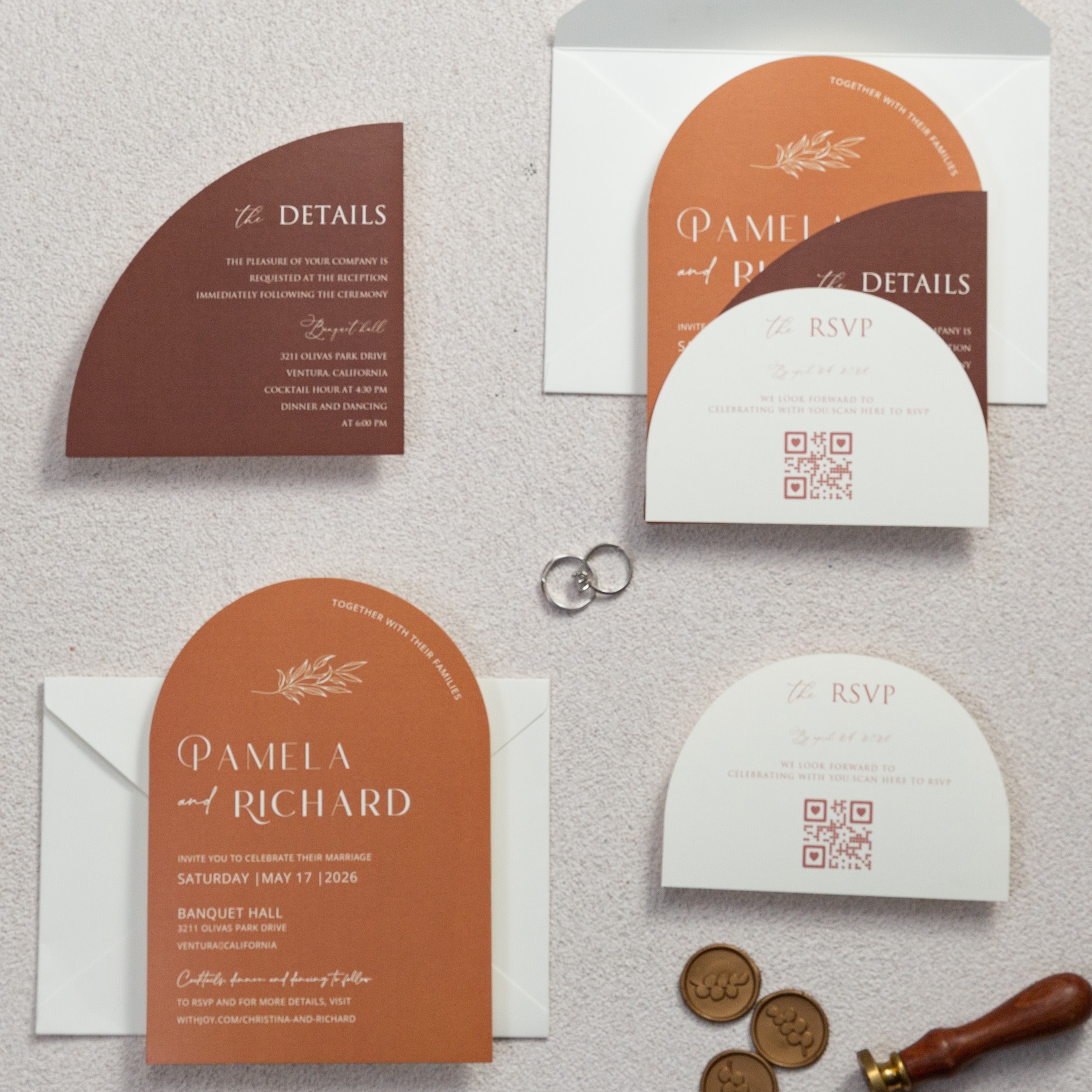 Wedding invitation design W82 by EM's Graphic Studio